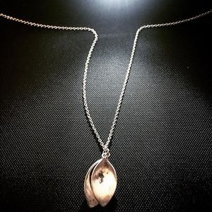 Swarovski Sterling Silver Flower Petal Necklace